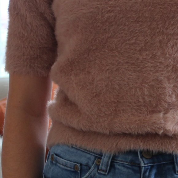 Blush Pink Short Sleeved Sweater - Picture 6 of 6